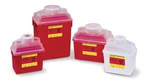 Sharps Container BD™ Nestable Red Clear Top, Ope .. .  .  